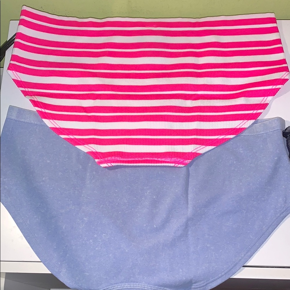 Victoria’s Secret pink 2 pair hip huggers nwt med - Picture 2 of 9
